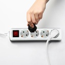 V-TAC Adaptadores y Tomas - 4 Vías - Interruptor Extensión Toma - IP20 - Blanco - 1.5m Cable-extra-2.webp