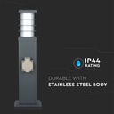 V-TAC Adaptadores y Tomas - 2 Vías - Tomas de Jardín - E27 - IP44 - Oscuro - Gris-extra-1.webp