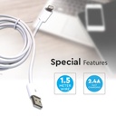 V-TAC USB MFI Cable - IPhone - IP20 - Blanco - 1.5M-extra-4.webp