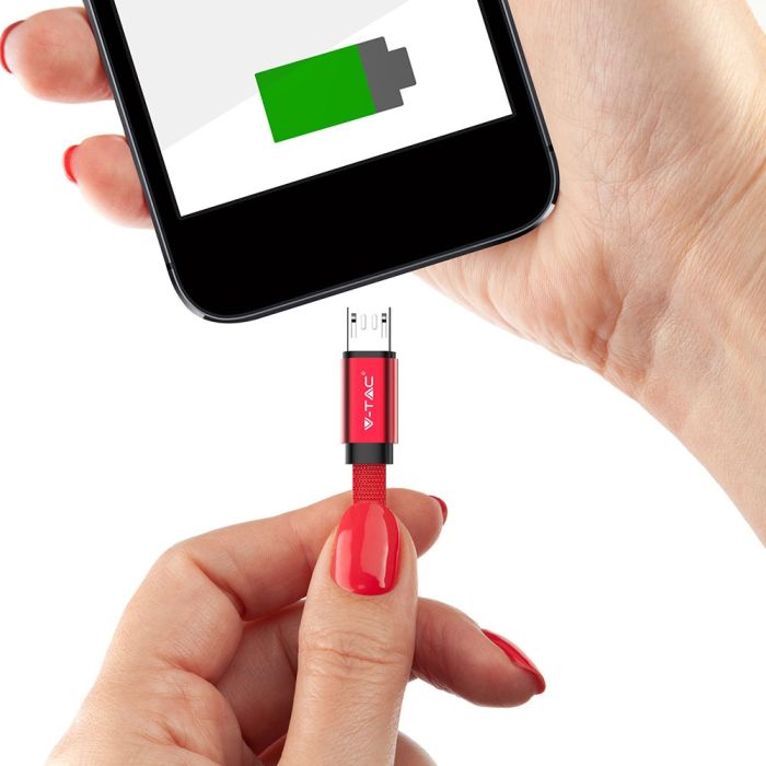 Cable USB V-TAC - Serie Ruby - Rojo-extra-1.webp