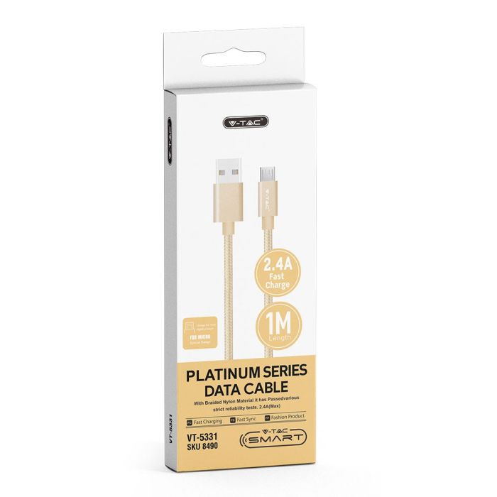 V-TAC Cable USB - Platinum Series - Oro-extra-3.webp