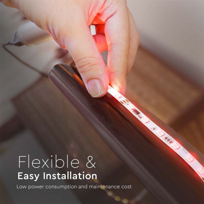 V-TAC Smart LED Tiras de luz Kits - IP20 - RGB - Rollo de 10m-extra-5.webp