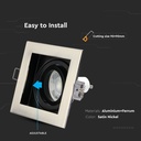 V-TAC LED Aro cuadrado - Empotrable - GU10 - IP20 - Níquel satinado-extra-4.webp