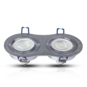 V-TAC LED Aro redondo - Empotrable - GU10 - IP20 - Aluminio Cepillado-extra-5.webp