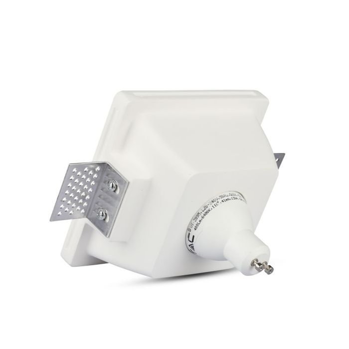 V-TAC LED Aro cuadrado - Empotrable - GU10 Frost Glass - IP20 - Blanco-extra-7.webp