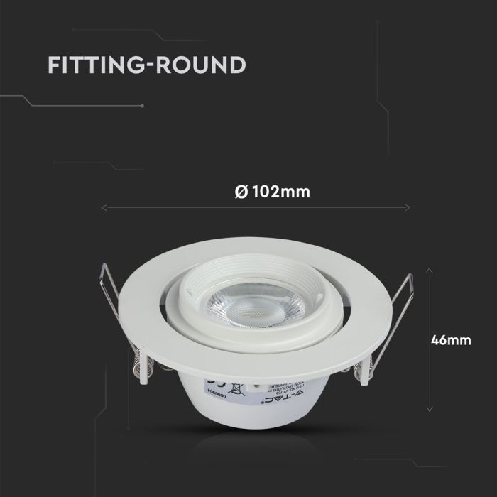 V-TAC LED Aro  - Zoom Fitting - GU10 - IP20 - Blanco-extra-2.webp