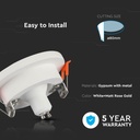 V-TAC LED Aro de yeso redondo - Empotrable - GU10 - IP20 - Blanco + Oro rosa mate-extra-4.webp