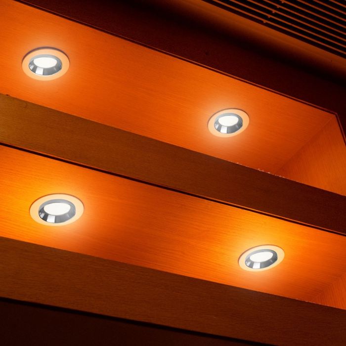 V-TAC LED Aro de yeso / hormigón redondo - Empotrable - GU10 - IP20 - Gris + Cromo-extra-1.webp