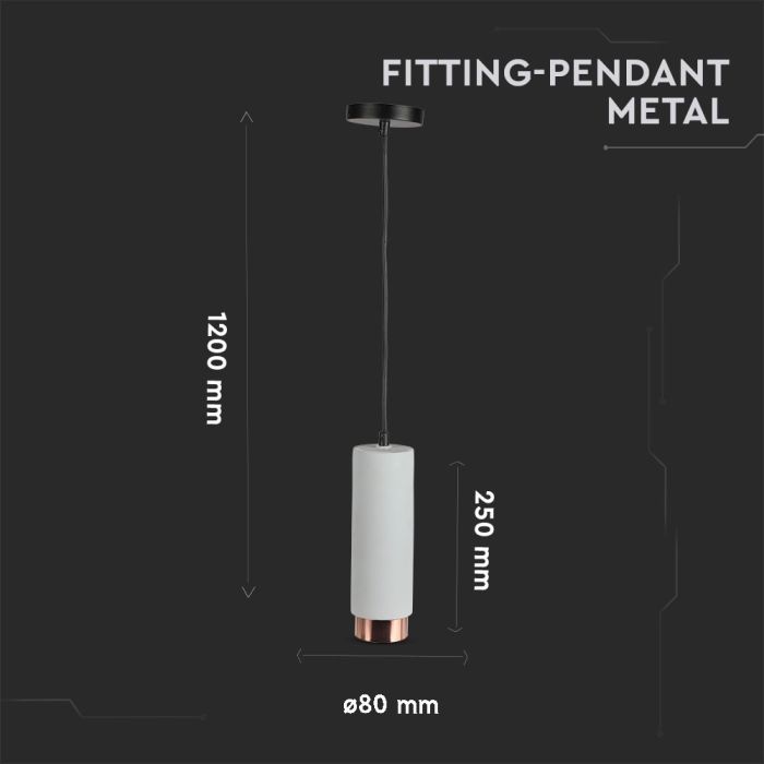 Lámpara Colgante V-TAC - GU10 - IP20 - Metal + Oro Rosa Mate-extra-3.webp