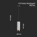 Lámpara Colgante V-TAC - GU10 - IP20 - Metal + Oro Rosa Mate-extra-3.webp