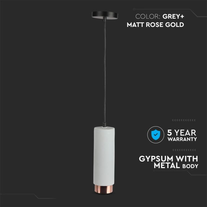 Lámpara Colgante V-TAC - GU10 - IP20 - Metal + Oro Rosa Mate-extra-4.webp