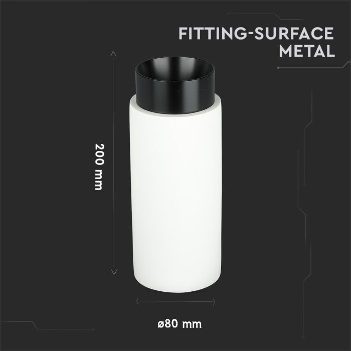 V-TAC Aro de yeso LED - Accesorios de superficie - GU10 - IP20 - Blanco + Gun Black-extra-3.webp