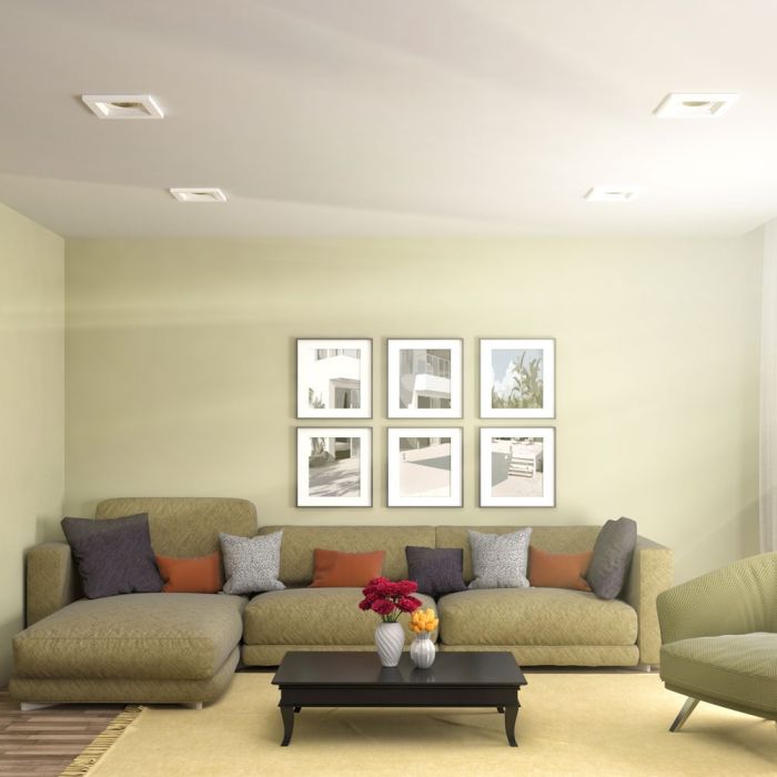 V-TAC Aro de yeso cuadrado LED - Empotrable - GU10 - IP20 - Blanco-extra-1.webp