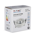 V-TAC LED Aro redondo - Empotrable - GU10 - IP20 - Blanco + Cromo-extra-11.webp