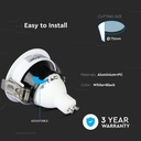 V-TAC LED Aro redondo - Empotrable - GU10 - IP20 - Blanco + Negro-extra-5.webp