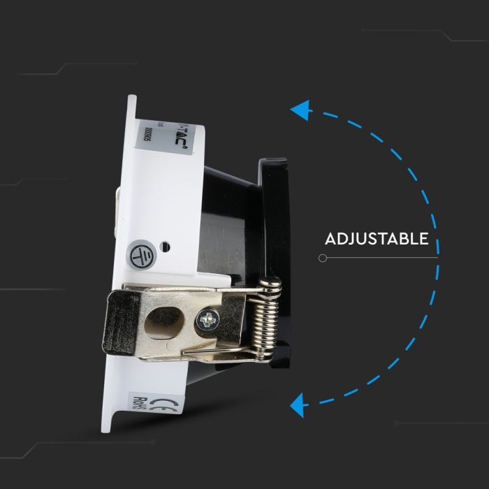 V-TAC LED Aro redondo - Empotrable - GU10 - IP20 - Blanco + Negro-extra-5.webp