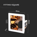 V-TAC Aro  cuadrado LED - Empotrable - GU10 - IP20 - Blanco + Oro Rosa-extra-2.webp