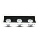 V-TAC LED Aro cuadrado x3 - Empotrable - GU10 - IP20 - Blanco + Negro-extra-5.webp