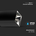 V-TAC Aro cuadrado LED - Accesorios de Superficie - GU10 - IP20 - Negro + Cromo-extra-3.webp