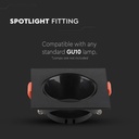 V-TAC Aro cuadrado LED - Empotrable - GU10 - IP20 - Negro + Negro-extra-4.webp