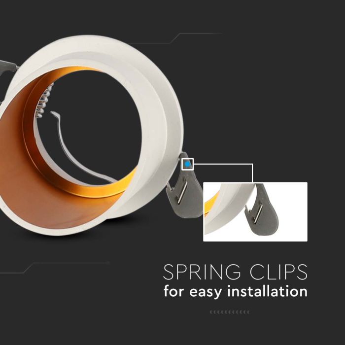 V-TAC LED Aro redondo  - Empotrables - GU10 - IP20 - Blanco-extra-4.webp