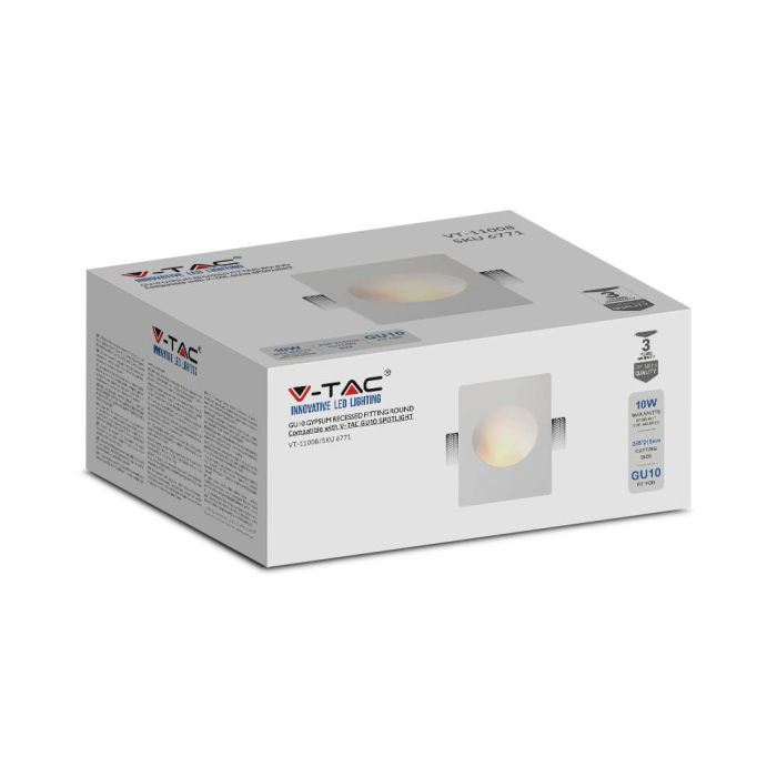 V-TAC LED Aro - Empotrables - GU10 - IP20 - Blanco-extra-4.webp