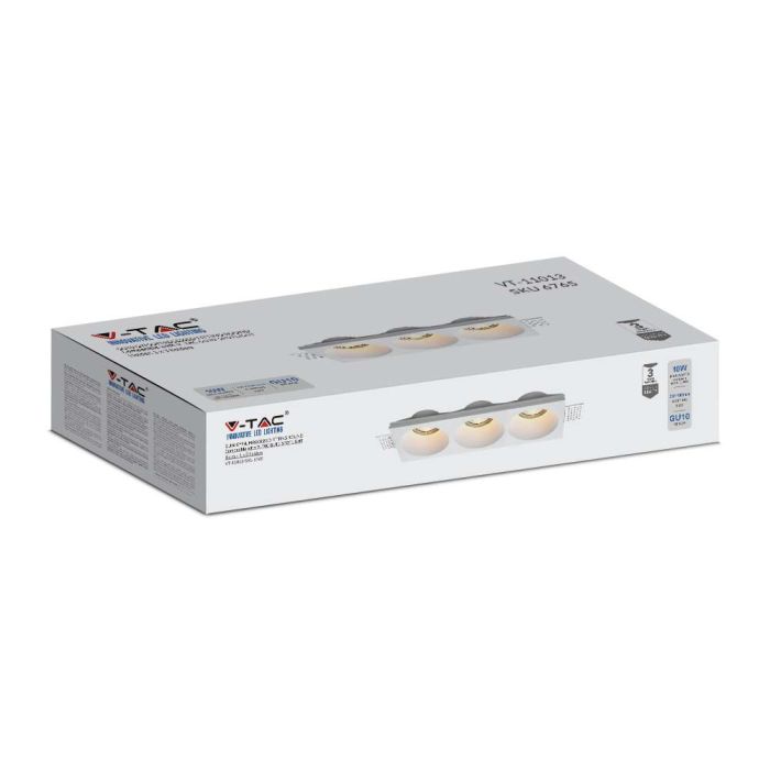 Foco LED V-TAC - Empotrable - GU10 - IP20 - Blanco-extra-4.webp