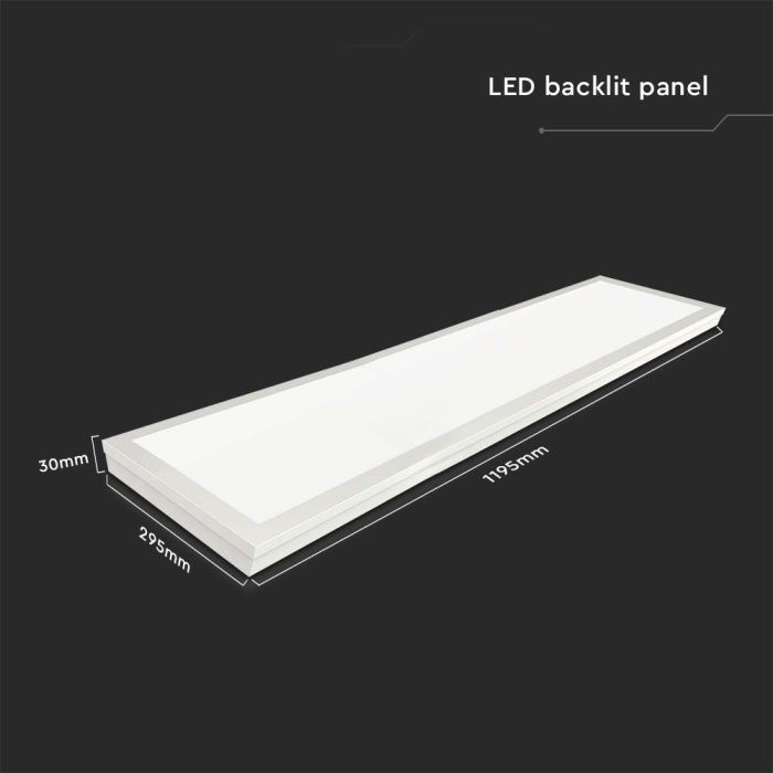 Paneles LED V-TAC - 120 x 30 Paneles - 110lm/w - IP20 - 40W- 4400 Lumens - 6500K  - Pack de 6-extra-4.webp