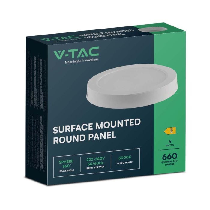 Mini panel LED V-TAC - Superficie retroiluminada - IP20 - Blanco - 6W - 660 Lúmenes - 6500K - Pack de 2-extra-4.webp
