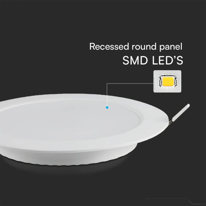 V-TAC LED Mini Panel - Samsung - Retroiluminado Empotrado - IP20 - Blanco - 24W- 2500 Lúmenes - 3000K-extra-4.webp