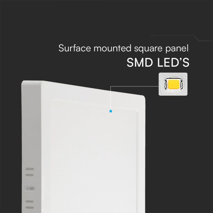 Mini panel LED V-TAC - Samsung - Superficie retroiluminada - IP20 - Blanco - 12W - 1200 Lúmenes - 6500K-extra-4.webp