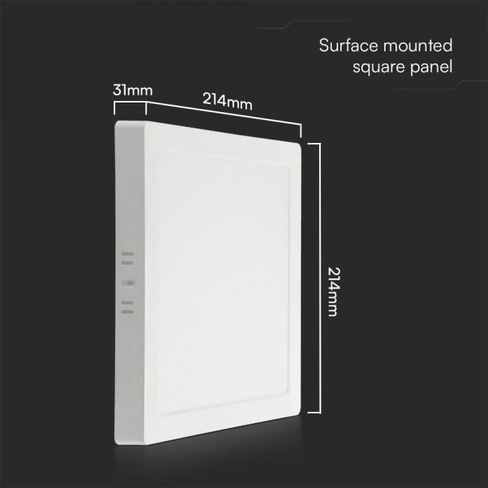 Mini panel LED V-TAC - Samsung - Superficie retroiluminada - IP20 - Blanco - 18W- 1850 Lúmenes - 3000K-extra-3.webp