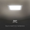 V-TAC LED Cuadrado Mini Panel - Samsung - Retroiluminado Empotrado - IP20 - Blanco - 18W- 1980 Lúmenes - 6500K-extra-5.webp