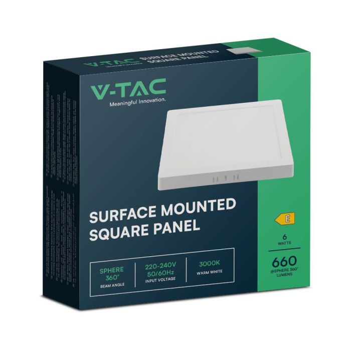 Mini panel LED V-TAC - Superficie retroiluminada - IP20 - Cuerpo blanco - 6W- 660 Lúmenes - 3000K-extra-6.webp