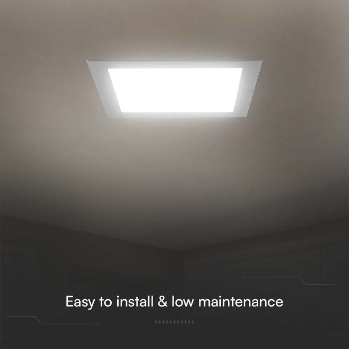 V-TAC LED Mini Panel - Retroiluminado Empotrado - IP20 - Cuerpo Blanco - 18W- 1980 Lúmenes - 4000K-extra-5.webp