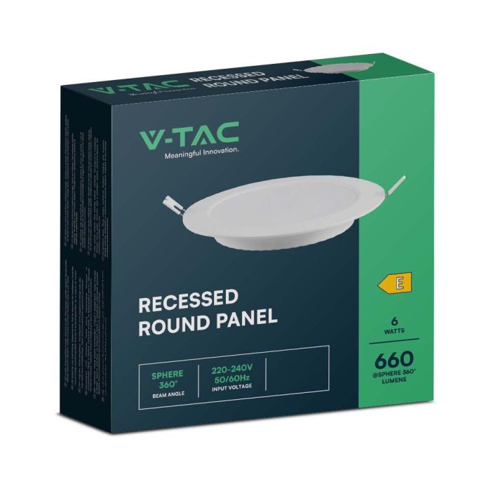 V-TAC LED Mini Panel - Retroiluminado Empotrado - IP20 - Blanco - 6W - 660 Lúmenes - 3000K-extra-6.webp