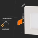 Mini panel LED cuadrado V-TAC - Serie Premium - IP20 - Blanco - 18W - 1500 Lúmenes - 3000K-extra-4.webp