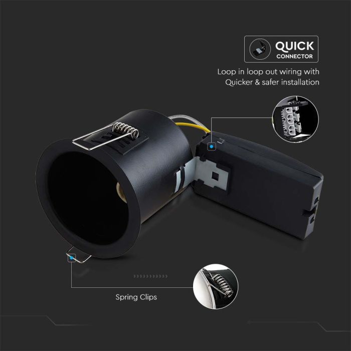 Lámpara empotrada LED - Push and Lock - Can Bezel Fittings - IP20 - Negro-extra-5.webp