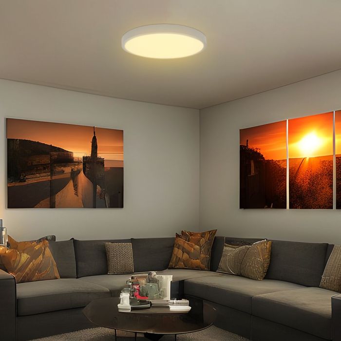 V-TAC LED Plafón redondo - Samsung - Sensor - IP44 - Blanco - 18W- 1830 Lumens - 6500K - 295MM-extra-2.webp