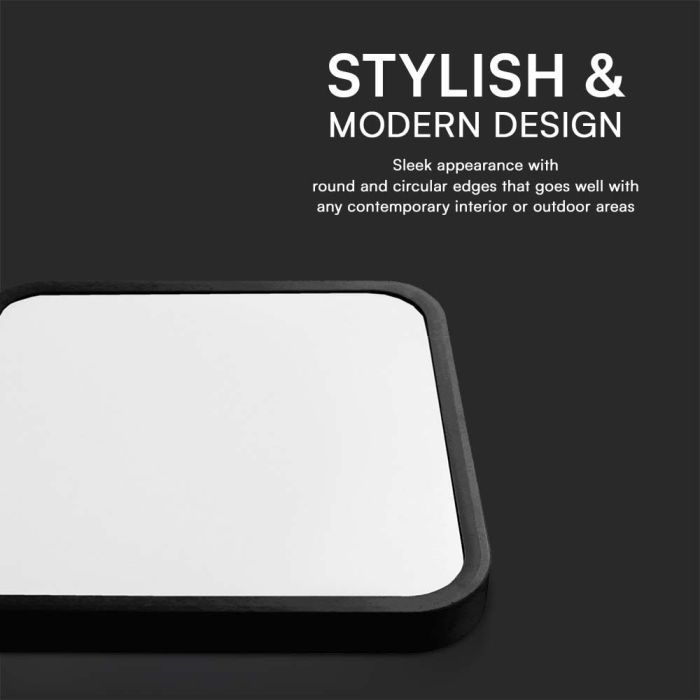 V-TAC LED Plafón cuadrado - Samsung - IP44 - Negro - 48W- 5160 Lumens - 3000K - 420MM-extra-4.webp