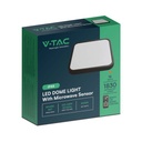 V-TAC LED Plafón cuadrado - Sensor - IP44 - Negro - 18W- 1830 Lumens - 4000K-extra-9.webp