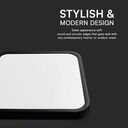 V-TAC LED Plafón cuadrado - IP44 - Negro - 18W - 1800 Lumens - 3000K - 225MM-extra-4.webp