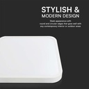 V-TAC LED Plafón cuadrado - IP44 - Blanco - 24W - 2400 Lumens - 3000K - 295MM-extra-4.webp