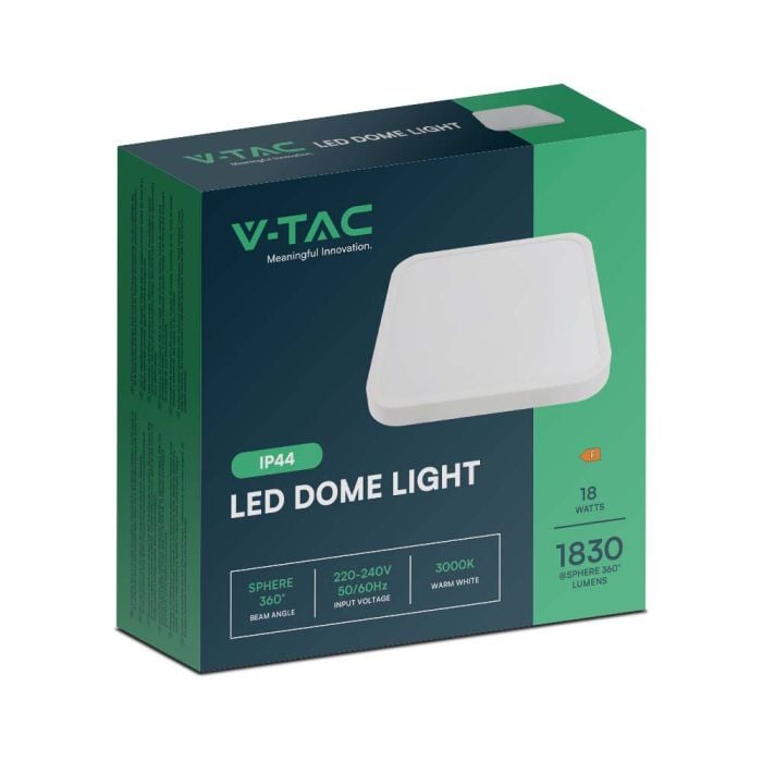 V-TAC LED Plafón cuadrado - IP44 - Blanco - 24W - 2400 Lumens - 3000K - 295MM-extra-7.webp
