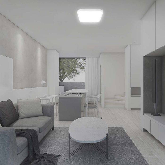 V-TAC LED Plafón cuadrado - IP44 - Blanco - 18W - 1800 Lumens - 3000K - 225MM-extra-2.webp