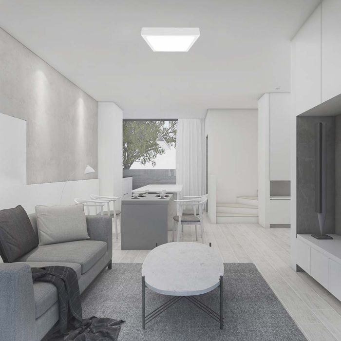 V-TAC LED Plafón cuadrado - Sensor Microondas - IP44 - Blanco - 18W - 1800 Lumens - 4000K - 225MM-extra-2.webp