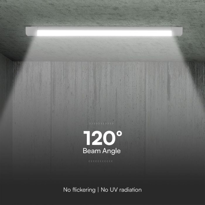 V-TAC Prismatic LED Pantalla estanca - 120lm/w - IP20 - White - Blanco - 40W- 4800 Lumens - 3IN1 - 120CM-extra-7.webp