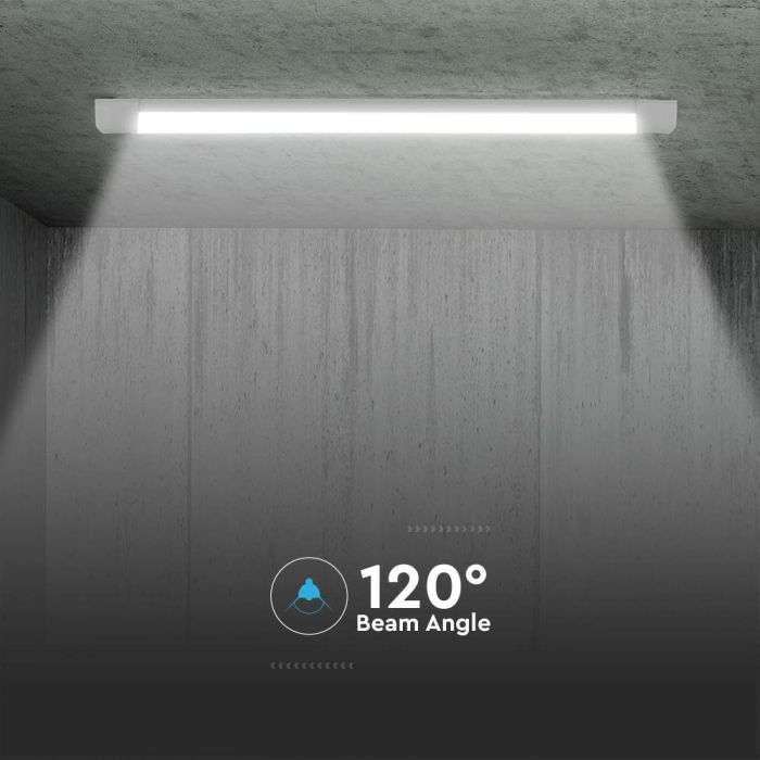 Regleta Prismática LED - 110lm/w - IP20 - Blanca - 40W - 4300 Lumens - 3000K - 116.6CM-extra-7.webp