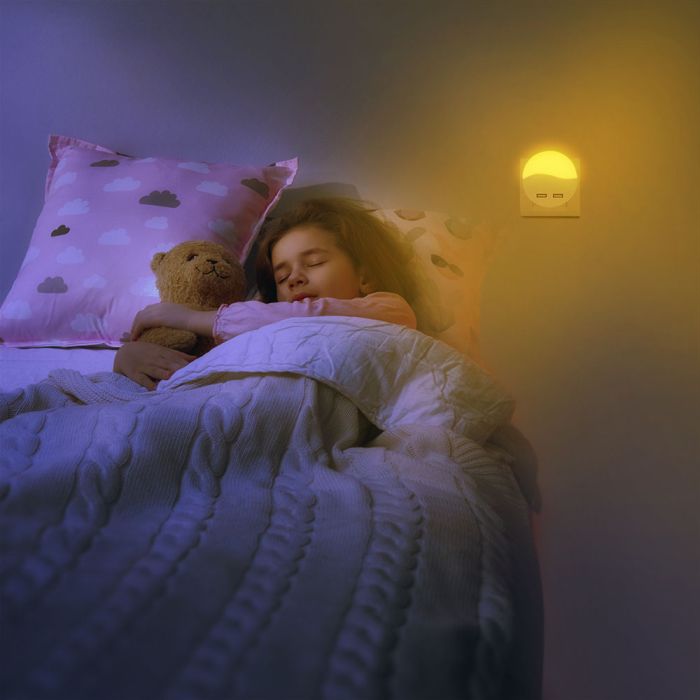 V-TAC LED Round Wall Light - USB Night Lights - Samsung - IP20 - Blanco - 0.4W - 10 Lumens - 3000K-extra-2.webp