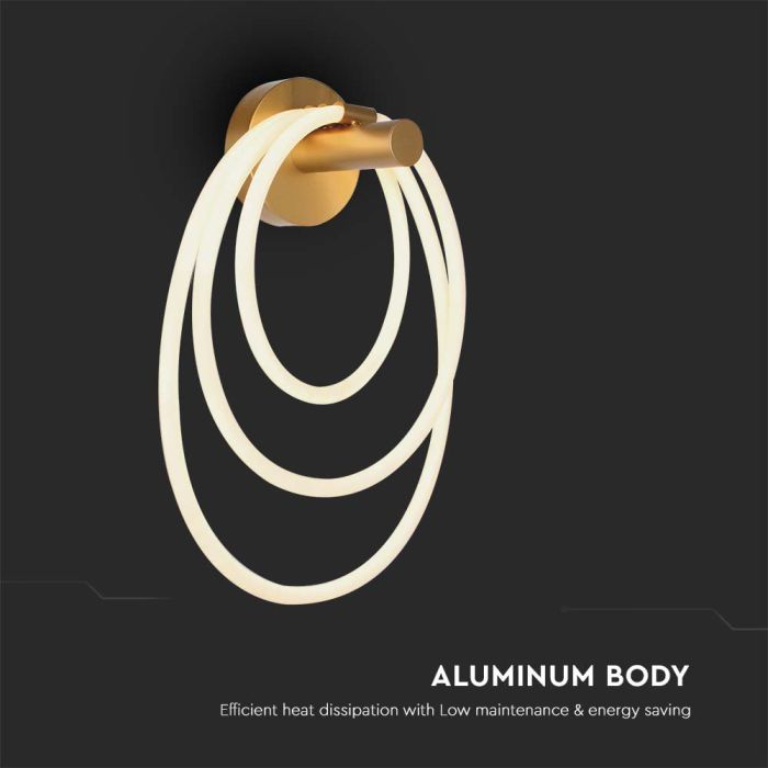 V-TAC Aplique de diseño - IP20 - Oro - 37W- 3940 Lumens - 3000K-extra-5.webp